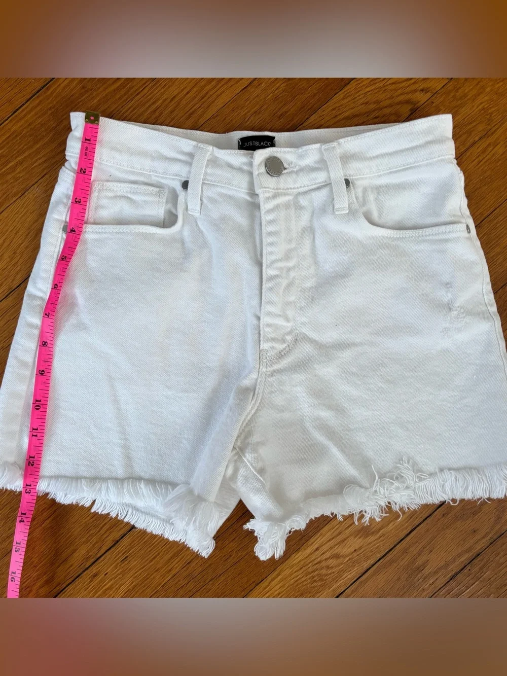 JUST BLACK White Denim Shorts Small